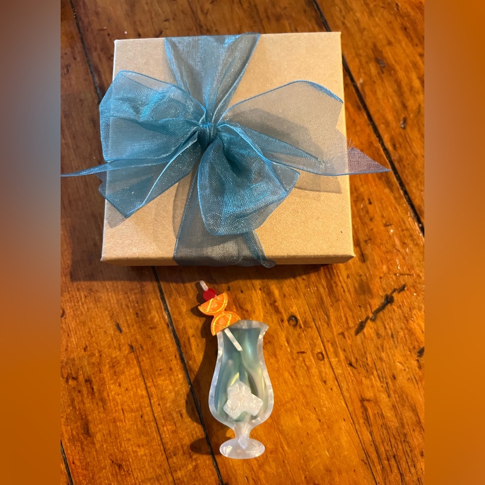 Cocktail Hair Clip with Orange and Cherry